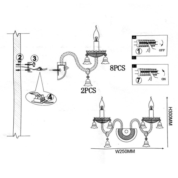 Детское бра ImperiumLoft RAINBOW 211999-26