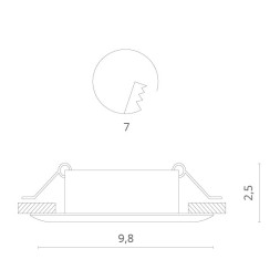 Встраиваемый точечный светильник Divinare 1765 1765/03 PL-1