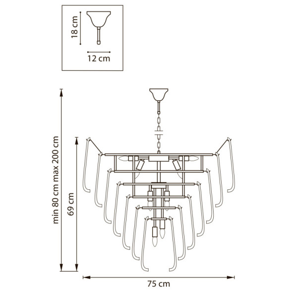 Подвесная люстра Lightstar Retro II 799182
