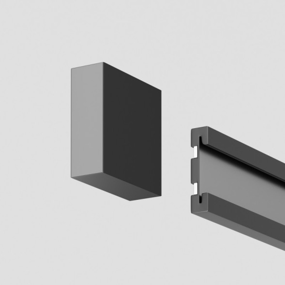 Заглушка для трекового шинопровода Maytoni Technical Magnetic track system Flexity накладной черный TRA200EC-11B