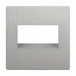 Клавиша Werkel WL09-RJ45+RJ45-CP серебряный рифленый