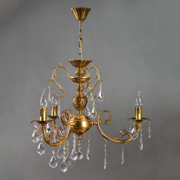 Подвесная люстра AMBIENTE by BRIZZI ALICANTE 8888/3 AB Leaf crystal