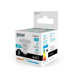 Светодиодная лампа Gauss 11527 7W 12V 530lm GU5.3 белый (дневной)