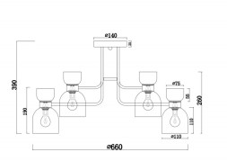 Люстра на штанге Freya Isla FR5094PL-08G