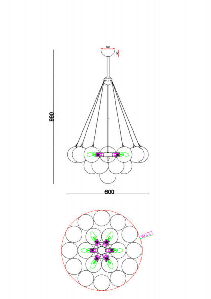 Люстра на штанге Freya FIESTA FR5231PL-06BS