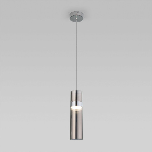Подвесной светильник Eurosvet Lumen 50244/1 LED хром/дымчатый