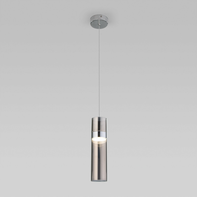 Подвесной светильник Eurosvet Lumen 50244/1 LED хром/дымчатый