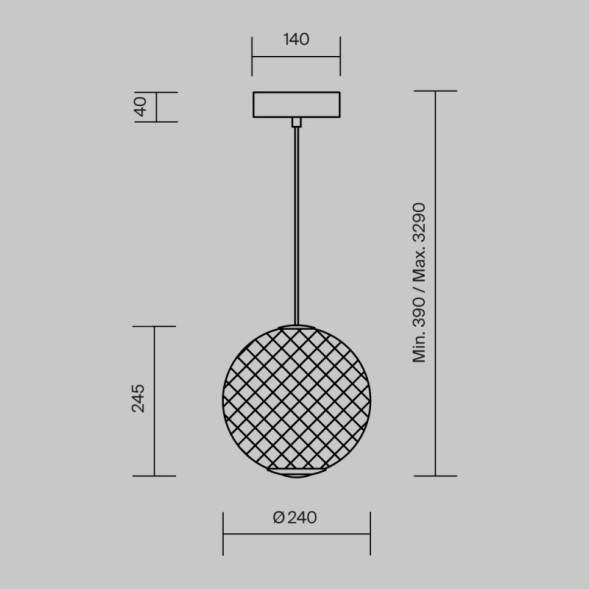 Подвесной светильник Maytoni MOD397PL-L12B3K Bruma
