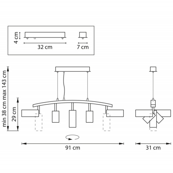 Подвесная люстра Lightstar RULLO LR735372863