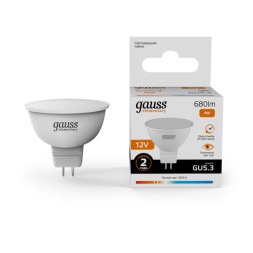 Светодиодная лампа Gauss 11519 9W 12V 680lm GU5.3 белый (теплый)