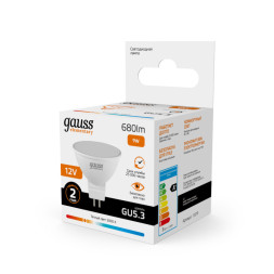 Светодиодная лампа Gauss 11519 9W 12V 680lm GU5.3 белый (теплый)