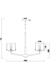 Подвесная люстра Freya KAREN FR5096PL-05CH