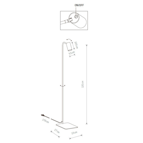 Торшер Nowodvorski MONO 7707