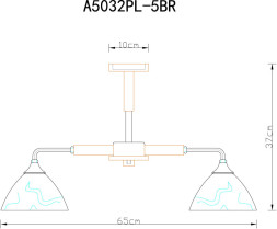 Люстра на штанге ARTE Lamp MATTHEW A5032PL-5BR