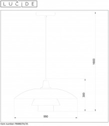 Подвесной светильник LUCIDE GITSY 78480/55/31