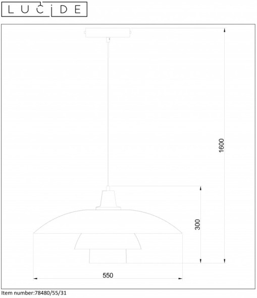 Подвесной светильник LUCIDE GITSY 78480/55/31