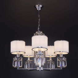 Подвесная люстра Eurosvet Zaffiro 10099/5 хром/прозрачный хрусталь Strotskis (новый