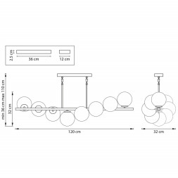 Люстра на штанге Lightstar CROCO 815187