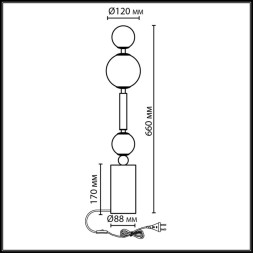 Настольная лампа Odeon Light CALLISTO 5457/4TL