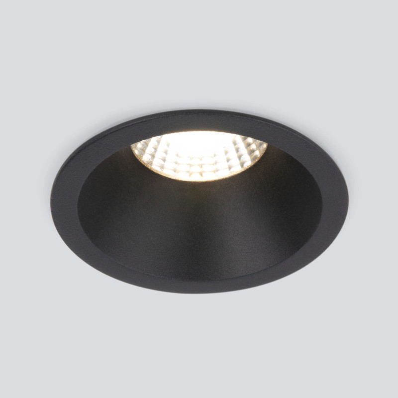 Встраиваемый точечный светильник Elektrostandard 15266/LED 7W 3000K BK черный