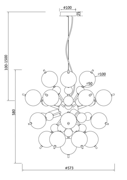 Подвесная люстра Maytoni BOLLA MOD133PL-06CH