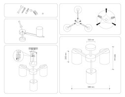 Люстра на штанге Ambrella Light TR83112