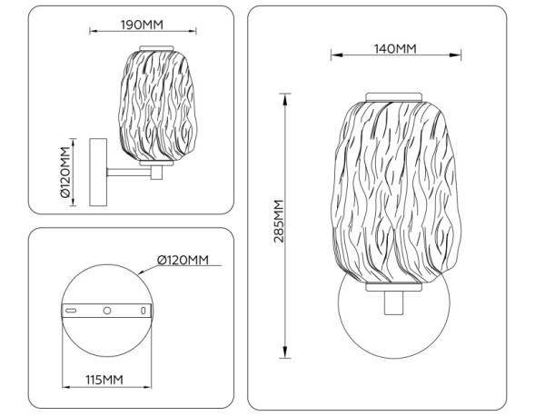 Бра LH30108 Ambrella Light HIGH LIGHT