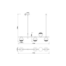 Люстра на штанге Vele Luce Capriccio VL5882P04