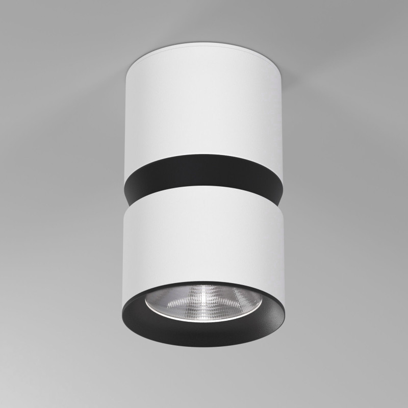 Накладной точечный светильник Elektrostandard 25049/LED 12W 4000К белый/чёрный