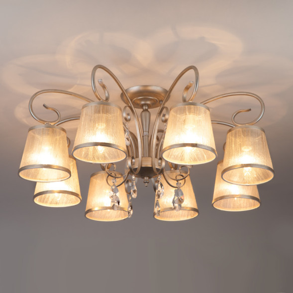 Люстра на штанге Eurosvet Liona 60065/8 серебро