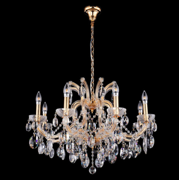 Подвесная люстра Crystal Lux HOLLYWOOD HOLLYWOOD SP8 GOLD