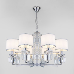 Подвесная люстра Eurosvet Zaffiro 10099/8 хром/прозрачный хрусталь Strotskis (новый