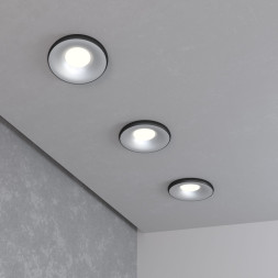 Встраиваемый точечный светильник Elektrostandard 118 MR16 серебро/черный