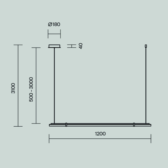 Линейный светильник Maytoni Plume MOD340PL-L20BS3K
