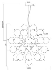 Подвесная люстра Maytoni BOLLA MOD133PL-08BS