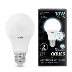 Светодиодная лампа Gauss 102502210-M 10W 220V 800lm E27 белый (дневной)