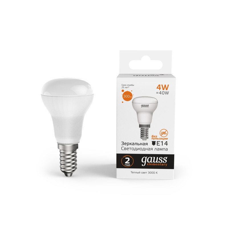 Светодиодная лампа Gauss 63114 4W 220V 300lm E14 белый (теплый)