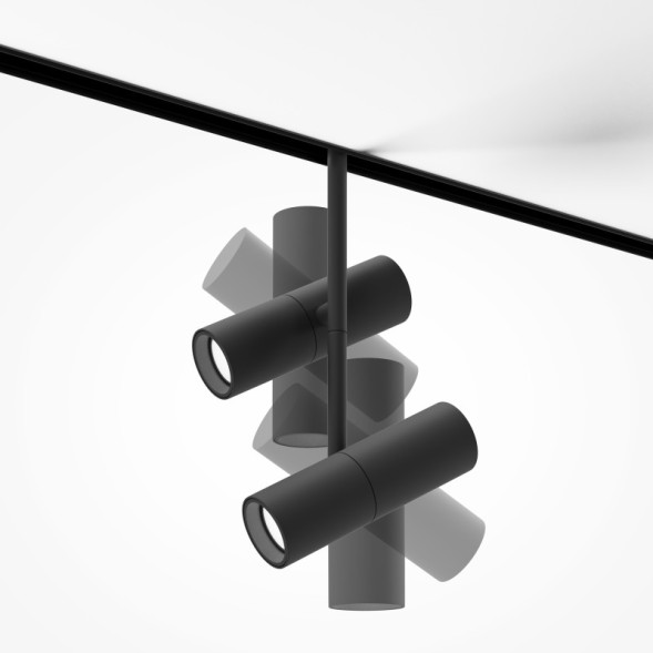 Магнитный трековый светильник Maytoni Technical Elti Duo TR005-4-2X12W-DS-B