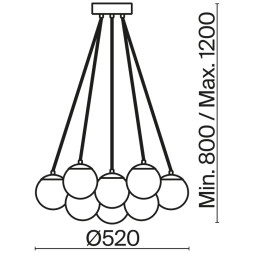Подвесная люстра Freya FIESTA FR5231PL-13CH