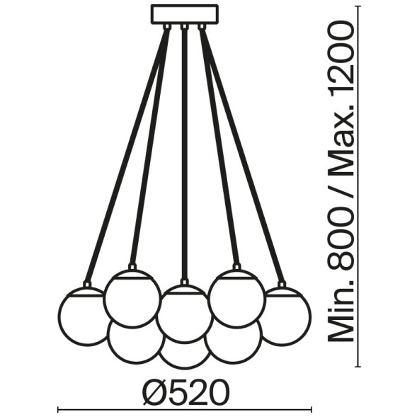 Подвесная люстра Freya FIESTA FR5231PL-13CH
