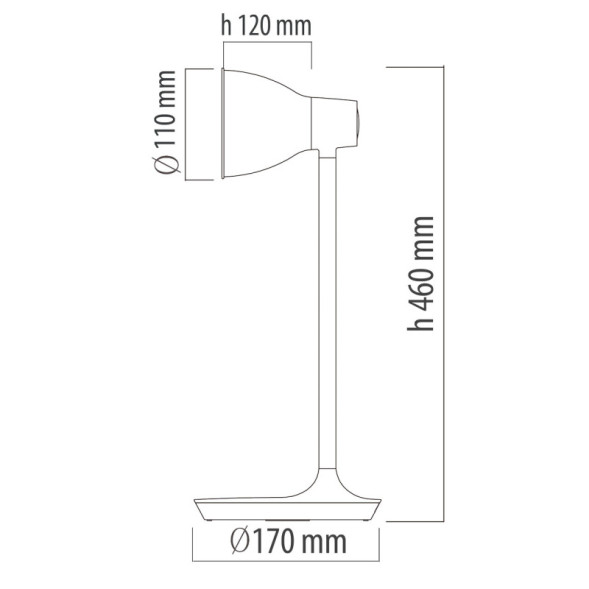 Настольная лампа DeMarkt Ракурс 631036201