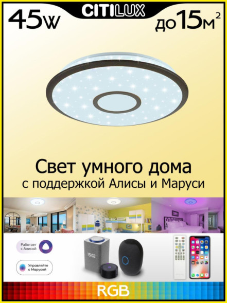 Потолочный светильник Citilux Старлайт Смарт CL703A45G