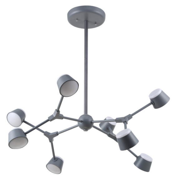 Люстра на штанге Crystal Lux Madrid MADRID SP8 GRAY