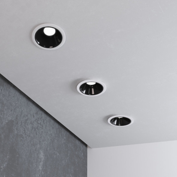 Встраиваемый точечный светильник Elektrostandard 25081/LED 8W 4200K белый/чёрный жемчуг