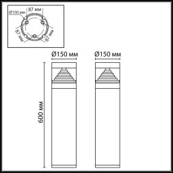 Садово-парковый светильник Odeon Light HULK 7140/20GL