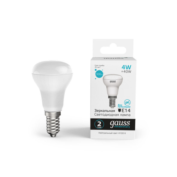 Светодиодная лампа Gauss 63124 4W 220V 300lm E14 белый (дневной)