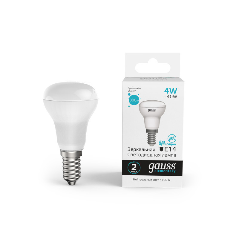 Светодиодная лампа Gauss 63124 4W 220V 300lm E14 белый (дневной)