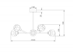 Люстра на штанге Freya Grace FR5114PL-06BZ