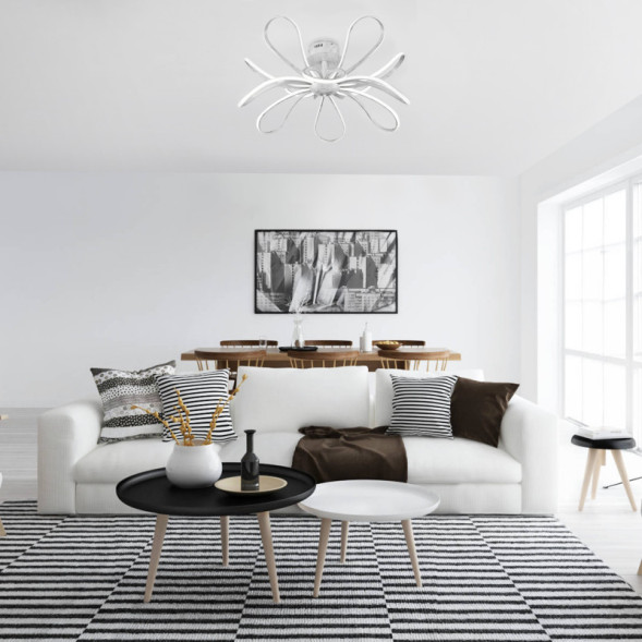 Потолочная люстра Eurosvet Nerina 90134/12 белый с серебром