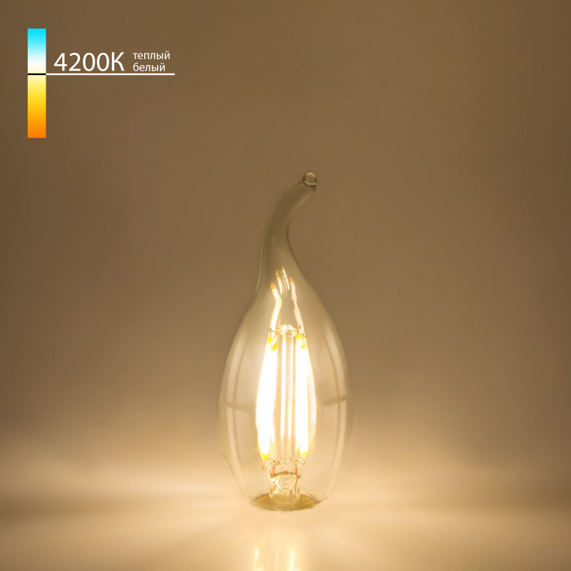 Светодиодная лампа Elektrostandard Свеча на ветру BLE1429 9W 4200K E14 (CW35 прозрачн